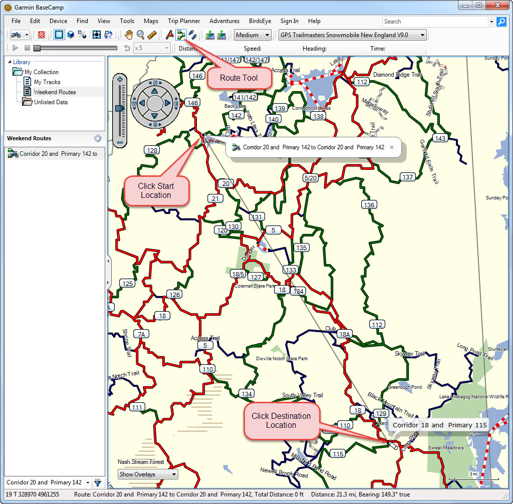 Using a Routing Snowmobile Trail Map - Backwoods GPS Trails